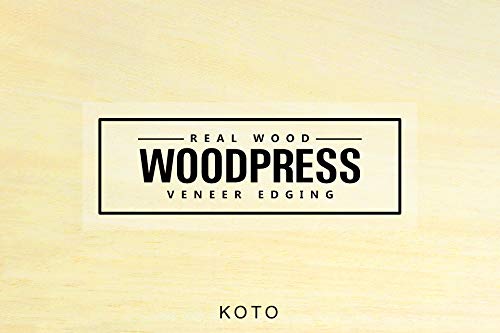 WordPress® 22 mm Echt-Koto-Holz Vorgeklebtes Furnier Kantenband - 50 m Rolle - Leicht zu Hause Aufbügel-Applikation