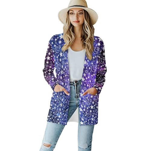 Image of Cardigan for Women Long Sweater Open Front Sweaters Fashion Lightweight Cardigans with Pockets