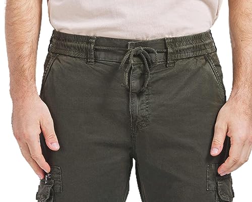 JackieLove Men's Joggers Work Camo Chino Utility Combat Pants Trousers with Multi Pockets for Spring4