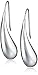 Sterling Silver Rhodium Plated Teardrop Earrings