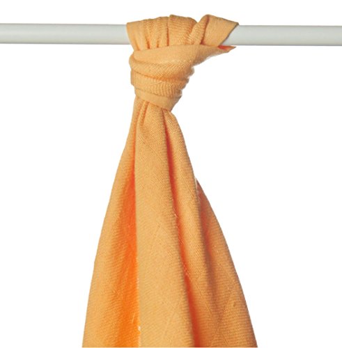 XKKO BMB090003A Lot de 2 langes en bambou pour emmailloter ou allaiter Orange 90 x 100 cm