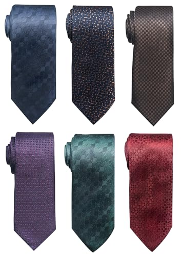 Image of Passabin Tie For Men Necktie Woven Jacquard Neck Ties Set 6 PCS
