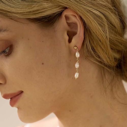 Pearl-Earrings-for-Women-Dainty-Gold-Pearl-Drop-Dangle-Earrings-Hypoallergenic-Pearl-stud-Earrings-Wedding-Jewelry-Gift-for-Women
