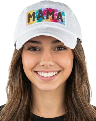 Image of Funky Junque Womens Baseball Cap Distressed Vintage Unconstructed Embroidered Dad Hat