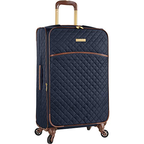 Anne Klein Women's 29" Expandable Softside Spinner Luggage, Navy Quilted, One Size