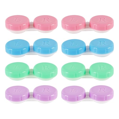 8 Pcs Contact Lens Cases,Portable Leak Proof Contact Lens Container, for Home, Travel and Outdoor