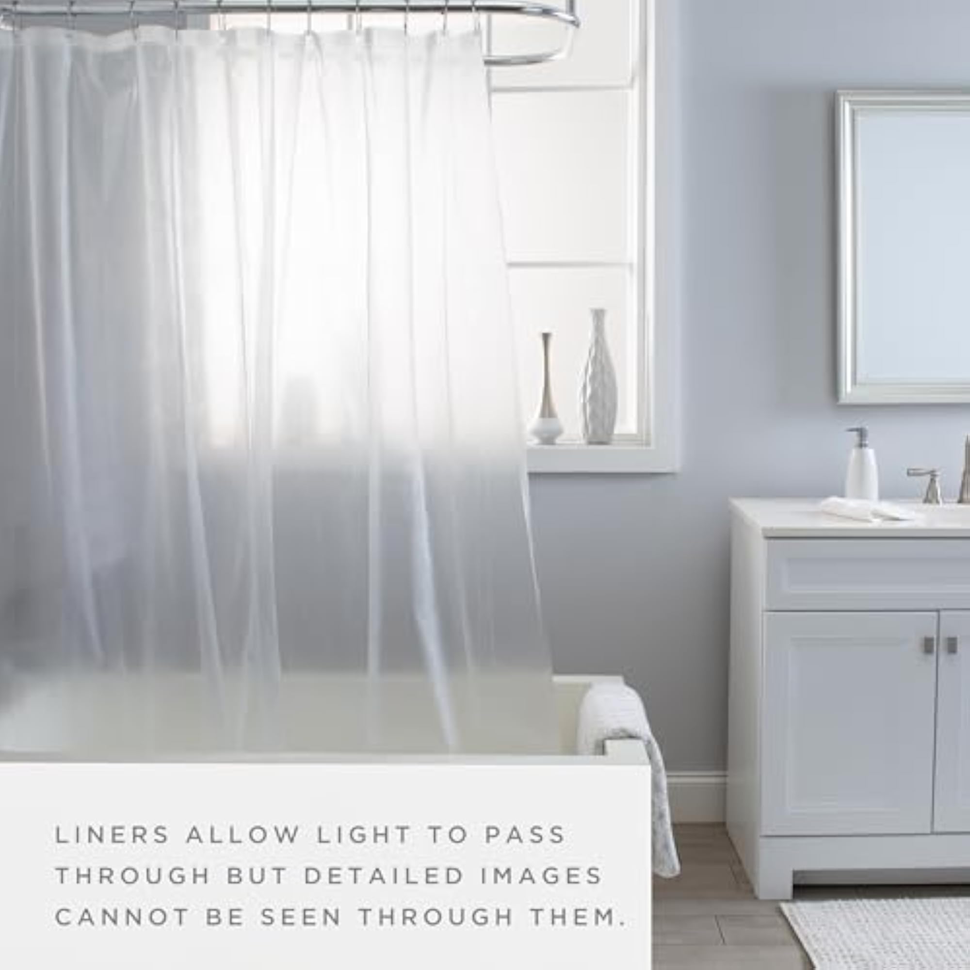 2 Pack Shower Liner with Large Magnet Hem