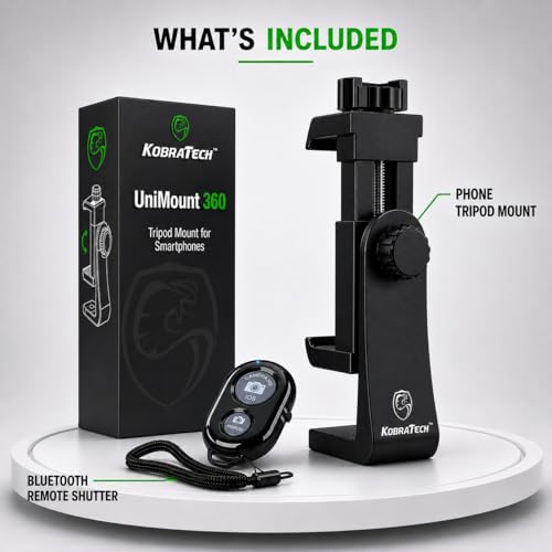 Adaptador Tripode Smartphone KobraTech UniMount 360 con Mando Bluetooth 6