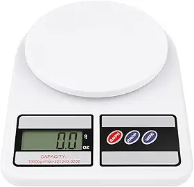 Balança Para Cozinha Digital Pesa Alimento Função Tara Ideal para Alimentos, Ingredientes, Dietas e Confeitaria Balanças de Precisão Até 1g a 10 kg Premium
