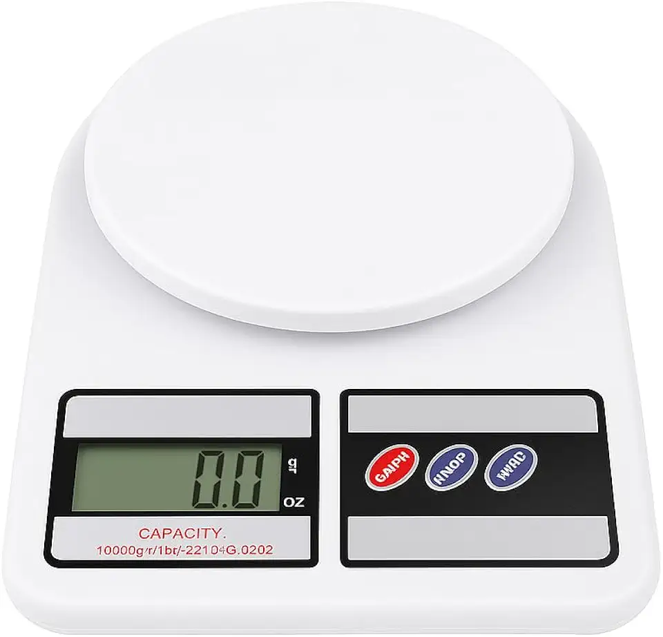 Balança Para Cozinha Digital Pesa Alimento Função Tara Ideal para Alimentos, Ingredientes, Dietas e Confeitaria Balanças de Precisão Até 1g a 10 kg Premium