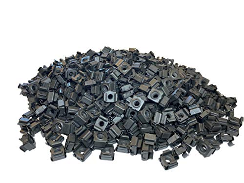 RackGold 12-24 Käfigmuttern Schwarz 500 Stück