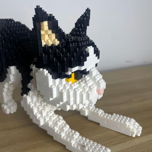 Mini blocs de construction chat vache, cadeau idéal pour fan de chat