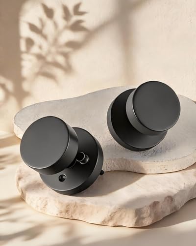 Image of Haidms Black Door Knobs Interior, Heavy Duty Zinc-Alloy Privacy Door Knob, Matte Black Interior Door Knobs for Bedroom & Bathroom, Round Ball Design with Emergency Unlock(2 Pack)