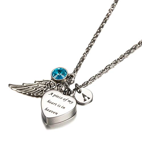 Amody Acero Inoxidable Corazón A Piece of My Heart in Heaven ala...