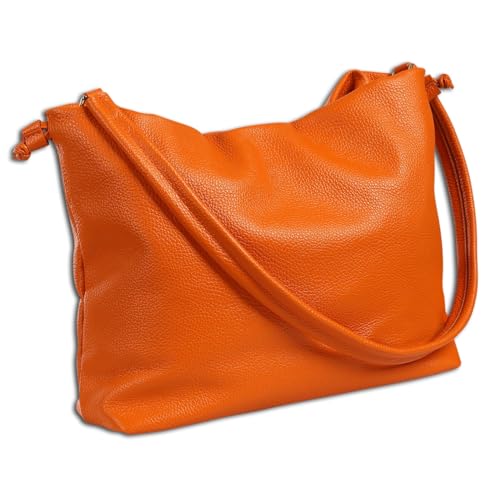 Sac à bandoulière en cuir femme orange : le rangement élégant et compact