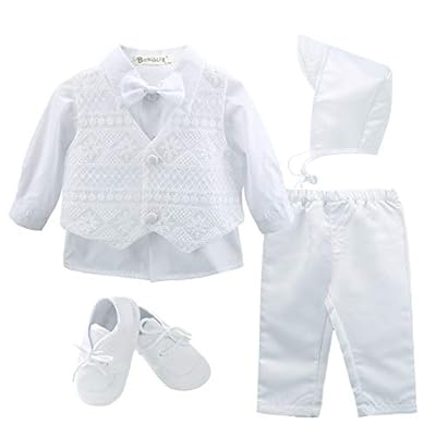 newborn baby boy white outfit