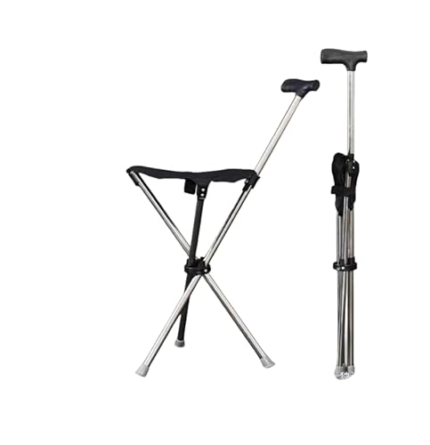 Bastone pieghevole con sedile per adulti, sedia pieghevole leggera per camminare, sedia portatile per escursionismo