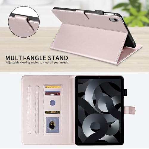 Étui iPad 10e génération 2022 anti-rayure rose pour modèles A2696 A2757