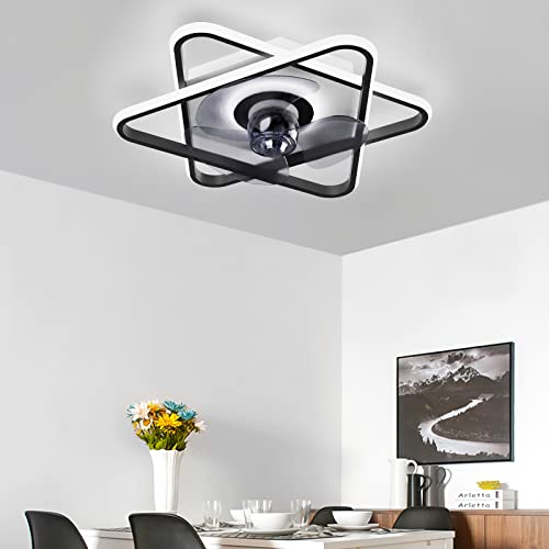 Ventilateur de plafond moderne avec lampes silencieuses et minuterie variable