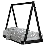 【Bett in Tipi-Design:】 Dieses Kleinkinderbett verfügt über ein modernes Crossover-Gestell, das von den coolen Tipi-Zelten inspiriert ist und das Aufhängen von Bettvorhängen ermöglicht, um Privatsphäre für dein Kind zu schaffen.