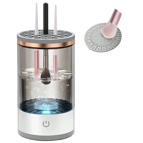 Nettoyeur de pinceaux de maquillage électrique portable avec tapis et support