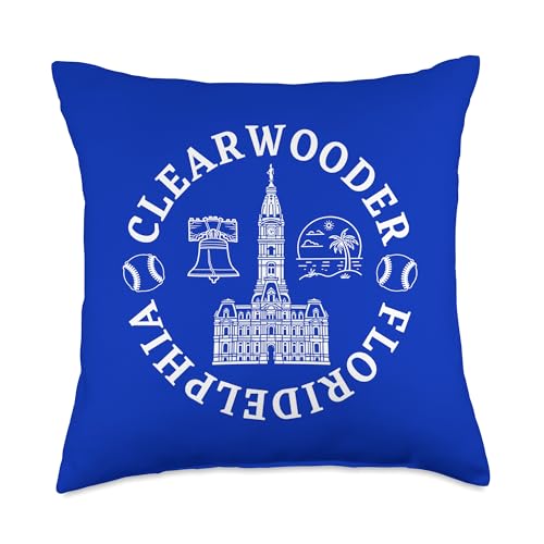 Funny FL Clearwooder Clearwater Philly Philadelphia Slang Throw Pillow