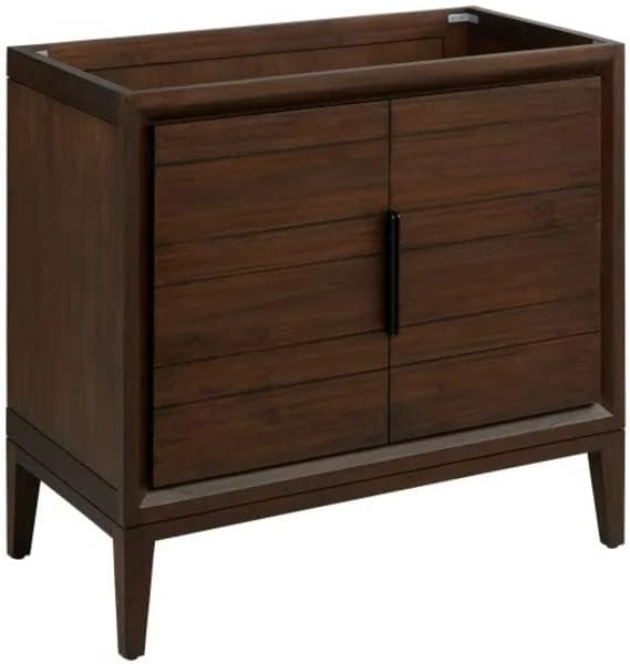 Signature Hardware 482478 Aliso 36" Single Vanity Cabinet Only with Teak Cabinet - Less Vanity Top - Java