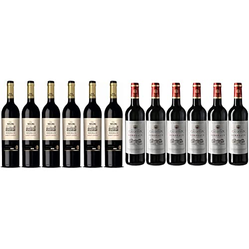 Dulong - Vin Rouge Merlot Cabernet - AOP Bordeaux - Origine France (6 x 0.75 l) & Robert Charton - Vin Rouge de Bordeaux AOP (6 x 0.75 L) Cover