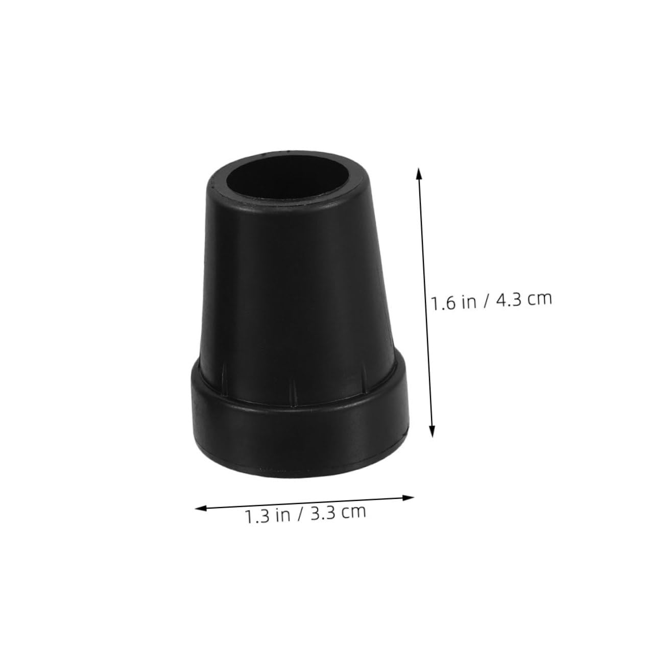 Healeved 4Pcs Slip Walking Stick Caps Durable Replacement Tips for Hiking Poles Crutches and Walking Canes Lightweight and Portable Non Slip Design for Elderly Stability Outdoors