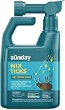 Sunday Nix Ticks - Tick Control Spray - Ready-to-Use Bug Spray - Concentrated Cedar Oil - Helps Kill Ticks, Tick Larvae, Fleas, and Mosquitos - Lasts up to 4 Weeks - 32 Fl Oz