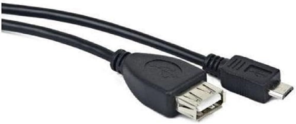 Lanberg USB Cable Micro M to USB-A F 2.0 OTG Black 15 cm OEM