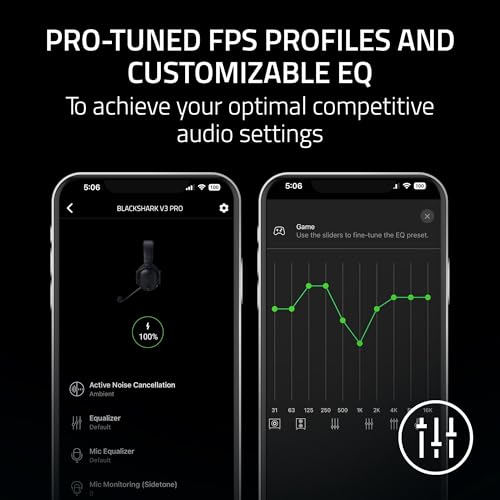 Razer BlackShark V3 Pro XBOX S|X - Wireless e-sports headset with ANC - Active noise cancellation - TriForce 50mm drivers - HyperSpeed 2,4 GHz & Bluetooth - Game/chat balance - Xbox/PC | Black