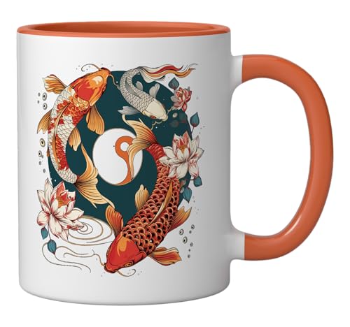 Taza cerámica diseño jardín japonés 11 oz miniatura 2