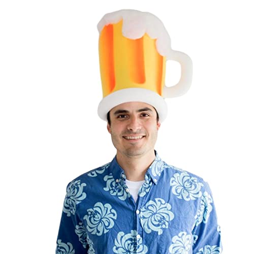 FOAM PARTY HATS: Beer Mug Hat - Beer Lover Gift - Custom Beer Glass Hat - Personalized Beer Hat - Cinco de Mayo Hat