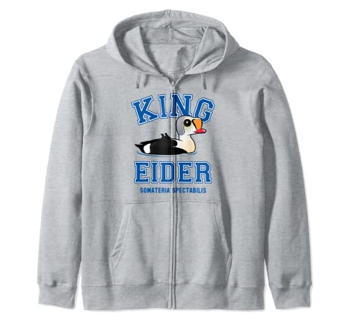 Birdorable Collegiate King Eider Cute Duck Zip Hoodie