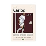 MIUUYE Poster sur toile Roberto Carlos - Brazil - Legend - Décoration de chambre à coucher, bureau, cadeau - 30 x 45 cm