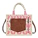 Montana West Wrangler Tote Bag Western Satchel Bags for Women with Braided Rope Handles Top-handle Handbag and Purse Shoulder Bag Light Pink WG206-8122LPK