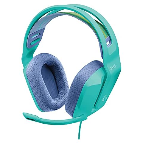 Logitech G335 Kabelgebundenes Gaming-Headset, Flip-to-Mute-Mikrofon, 3,5 mm Audioanschluss, Memory-Schaum-Ohrpolster, Leicht, Kompatibel mit PC, PlayStation, Xbox, Nintendo Switch - Grün Cover