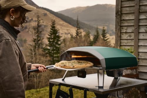 Image of Ooni Koda 2 Pro Propane Gas Pizza Oven - 18 inch Gas Powered Outdoor Oven with 28 mBar Regulator and Gas Hose, 320 F to 950 F Temperature Range - Highland Green