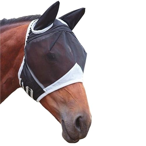 Horse Fly Mask with Ears, Prevent-Mosquito and Insect, Comfort, Head for Horse