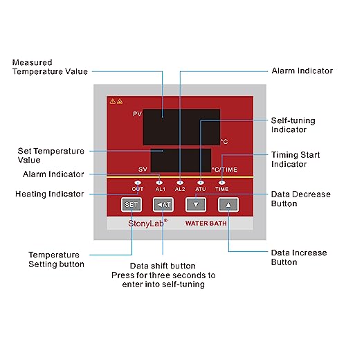 Stonylab Bagno d'acqua Digitale, Bagno d'acqua