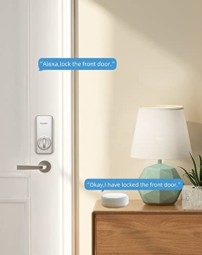 Image of LaView Smart Lock + Connect Wi-Fi Bridge, Enabled Connect WiFi & Bluetooth Smart Door Lock, Wireless & Keyless Entry Door Lock, Fits Your Existing Deadbolt, Compatible with Alexa & Google Assistant