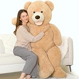 MorisMos Big Plush Giant Teddy Bear Premium Soft Stuffed Animals Light Brown,51 Inches