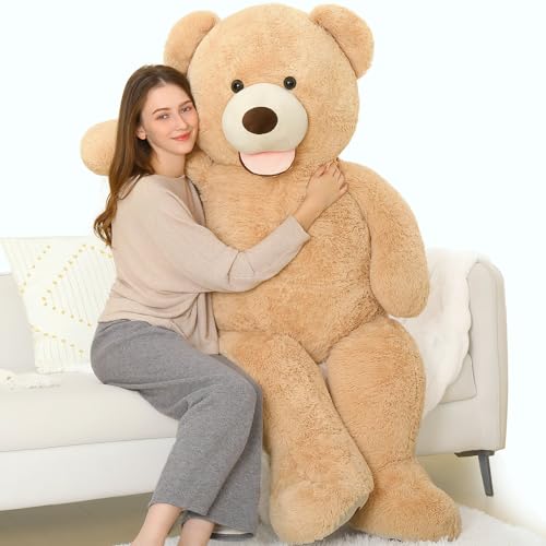 Image of MorisMos Big Plush Giant Teddy Bear Premium Soft Stuffed Animals Light Brown 51 inch