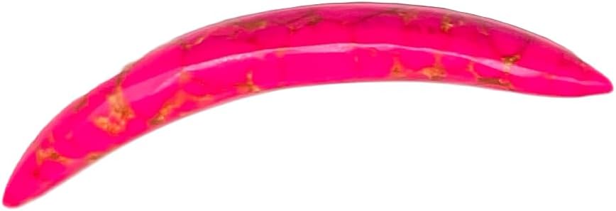 Pink Turquoise Copper Veining Stone Tribal Septum Curved Spike Tusk – Handmade Stone Body Piercing Jewelry