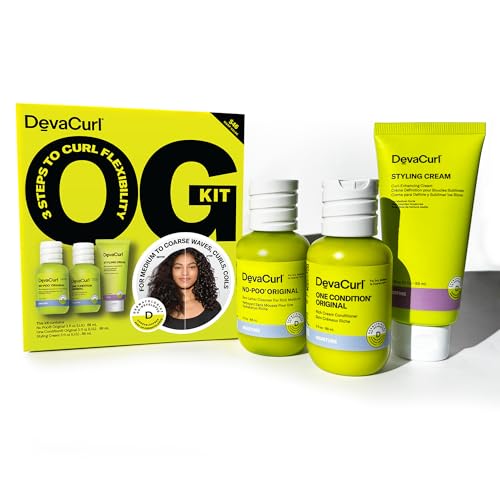 DevaCurl OG Kit | Original Curl Routine | No Poo Original | One Condition Original | Styling Cream | Travel Sizes