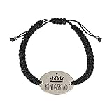 verstellbar, Handarbeit Christliche Geschenkideen °* Armband Königskind® (schwarz)