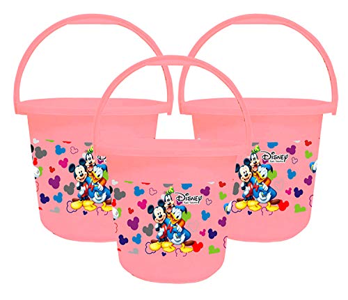 Kuber Industries Disney Team Mickey Print Multipurpose Plastic Bucket,16 LTR (Pink)-Pack of 3 -HS_35_KUBMARTS17382 (B08Y72KMXB) Amazon Price History, Amazon Price Tracker