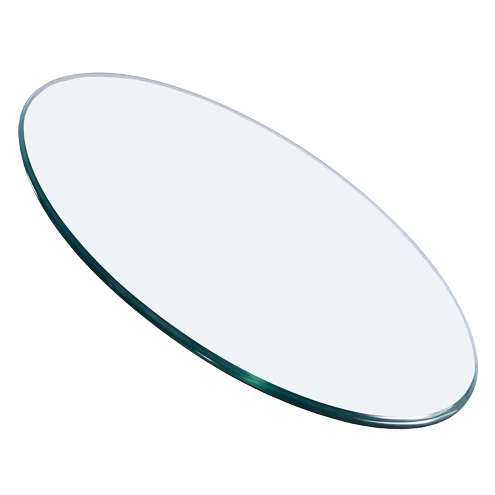 XDAPILMER Tempered Glass Table Top - Round Glass Top, Polishing Edges Durable And Sturdy Premium Round Circular Plate Glass, Round Patio Glass Table Top(45CM(17.7IN))