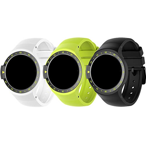 RuenTech Compatible with Ticwatch S Bands Replacement Silicone Sport Band with Metal Buckle Accessory Band Watch Strap Compatible with Ticwatch S Smartwatch (3-Pack)